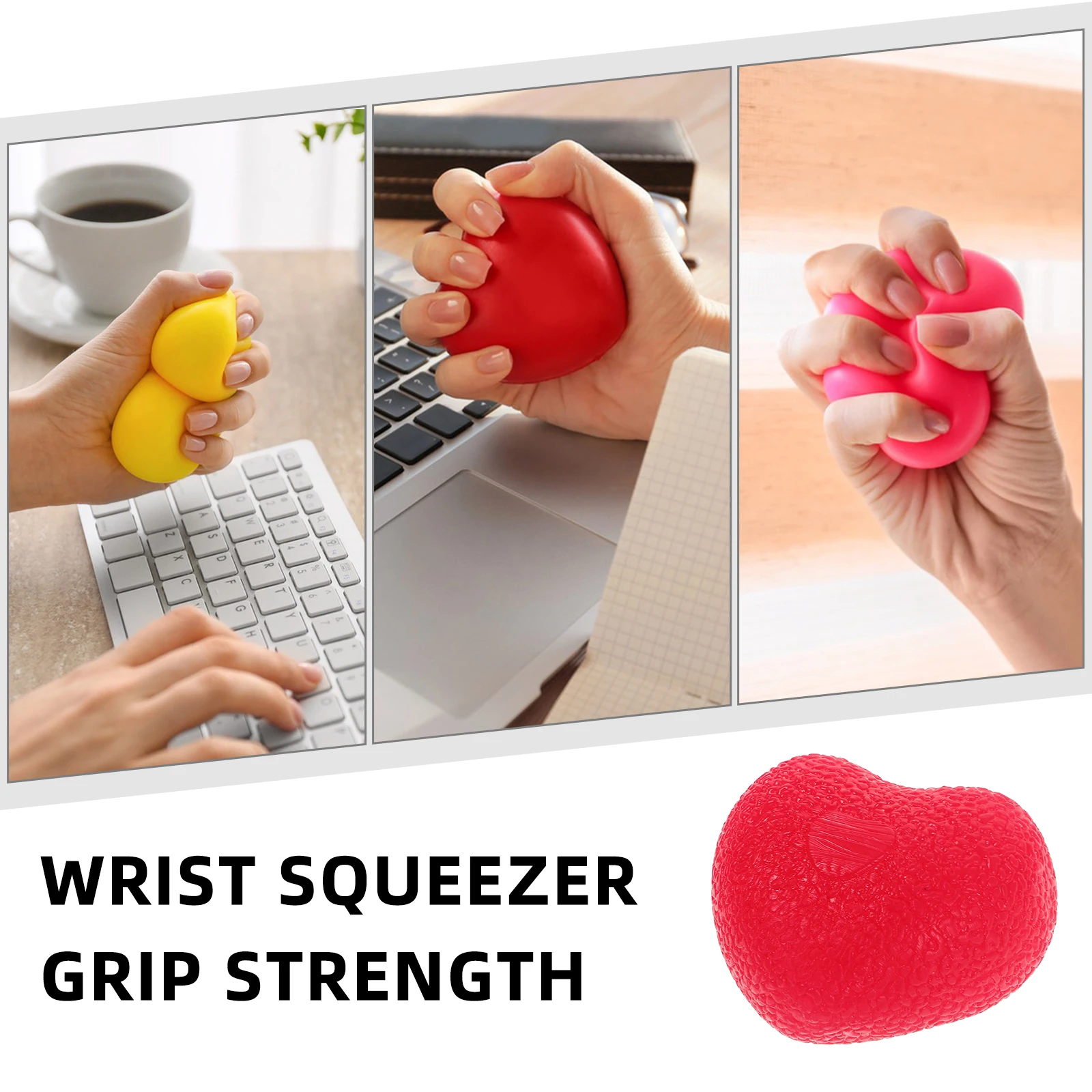 

4 Pcs Grip Ball Digital Hand Dynamometer Grab The Finger Wrist Strengthener Women's