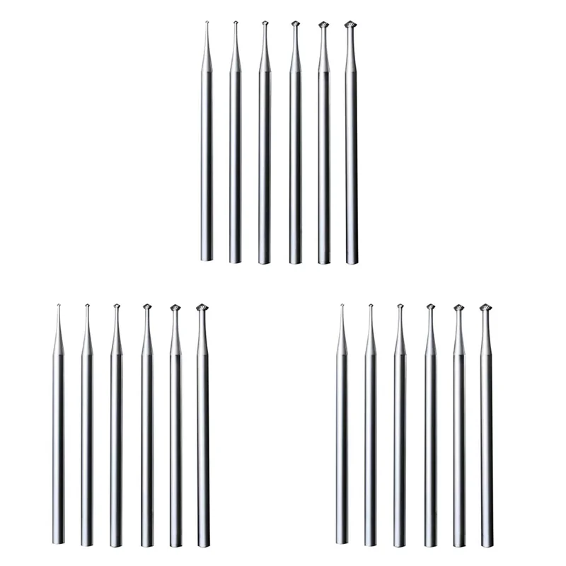 M11K-18Pcs 90º Burr Set - 3/32Inch Shank Jewelry Making Setting Burs For Lapidary 008-023