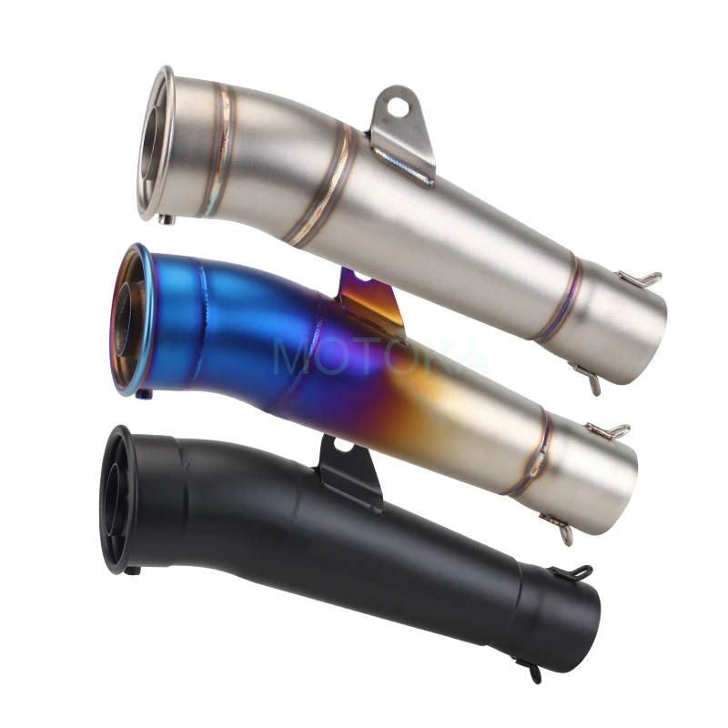 

Modified Universal Motorcycle GP Exhaust Pipe NINJA400 MT07 R6 R3 R1 Straight-through Stainless Steel Slip on Inlet 51mm Muffler