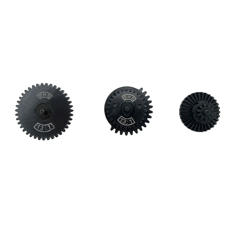Taktisches Ausrüstungsset CNC Steel Cut SHS Zahnradsatz Spiralverstärkung Drehmoment Hochgeschwindigkeitsgetriebesatz für Ver.2/3 AEG EBB Getriebe Airsoft