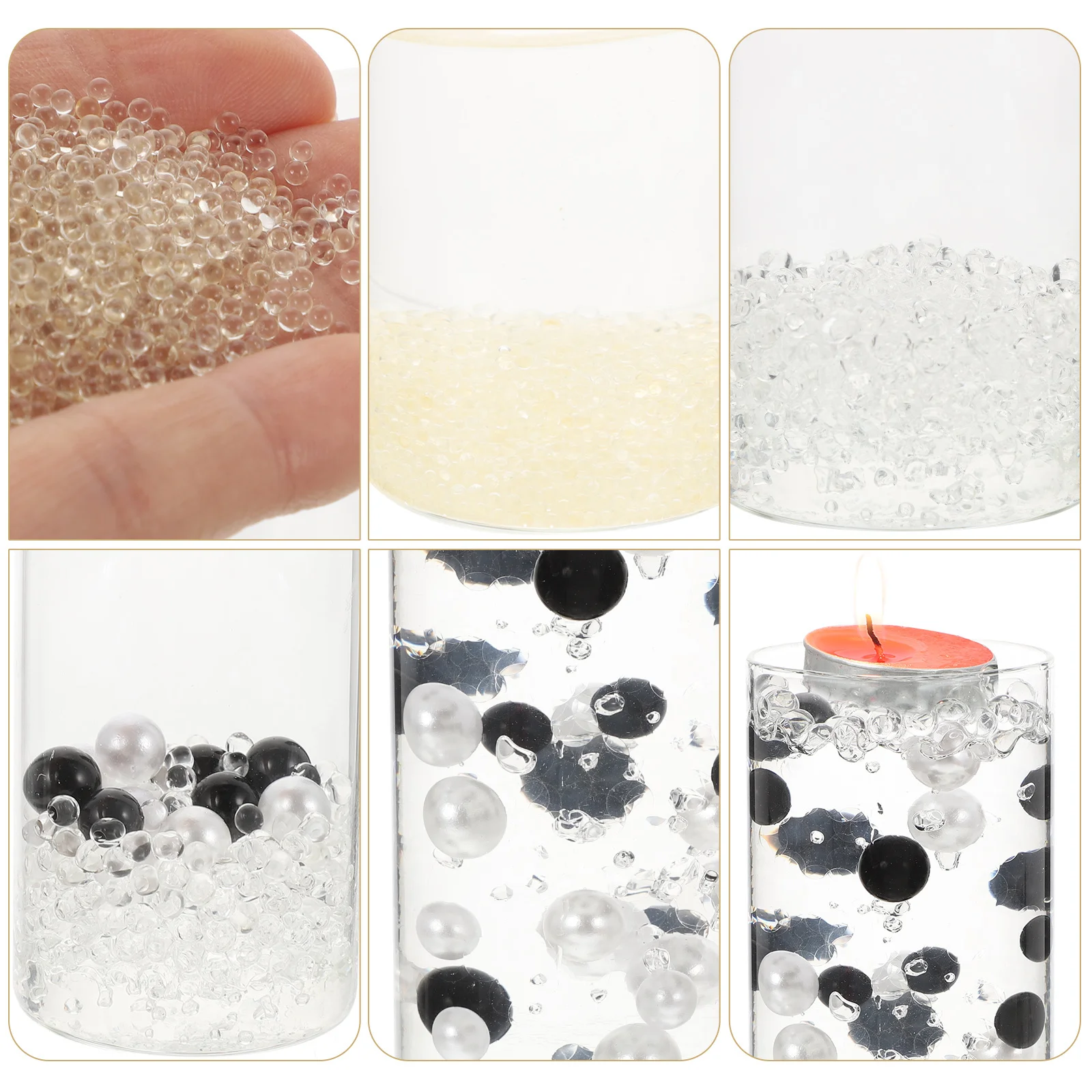 400 قطعة مزهرية من اللؤلؤ الصناعي حشو بدون ثقب خرز عائم لترتيبات الزهور المزخرفة قطعة مركزية لوازم الزفاف اليدوية ذاتية الصنع #4