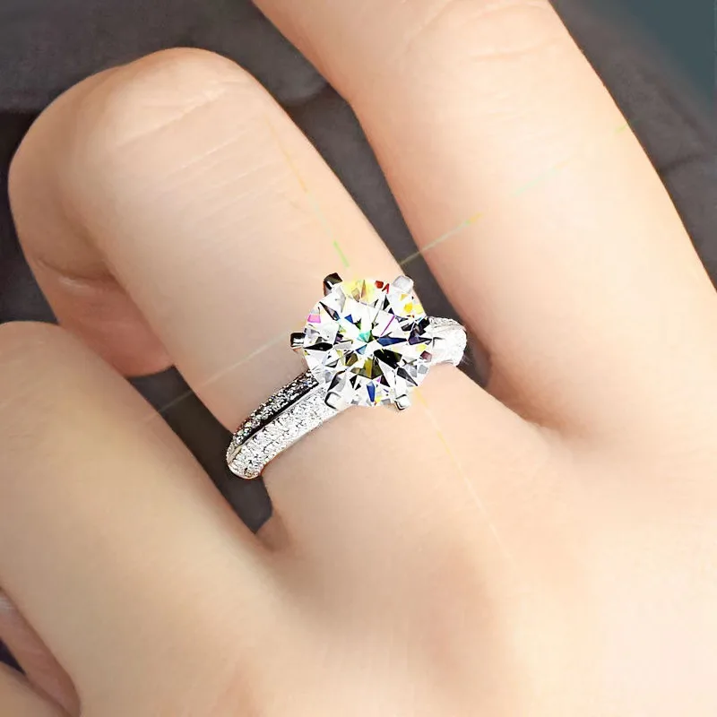 Fashion, exquisite, romantic, female, jewelry accessories, wedding banquet, anniversary, S925 silver ring, birthday gift