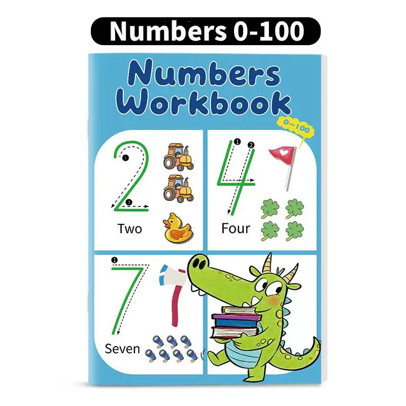 Kids Numbers 0-100 Workbook Preschool Math Learning Book for Children Early Education Writing Practice Book