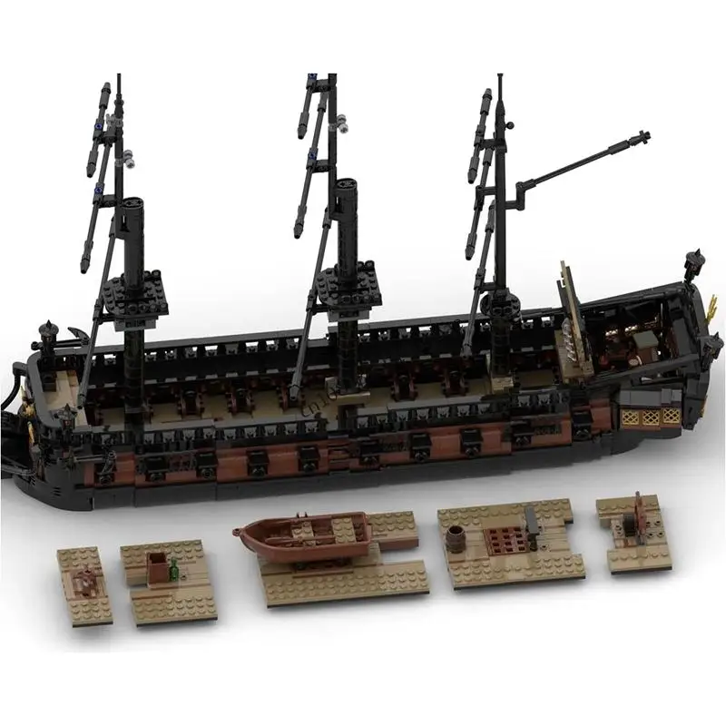 ชุดตัวต่อ 3172 ชิ้น ซีรีส์โจรสลัดยุโรปยุคกลาง เรือแอมฟิทริท เรือรบ ของเล่นสร้างสรรค์ DIY ไอเดียสร้างสรรค์ เรือธงจักรวรรดิ ของขวัญ ตัวต่อแบบกำหนดเอง