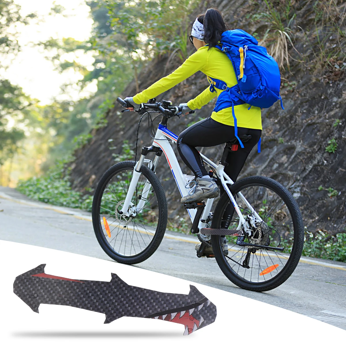 

Bicycle Chain Guard Sticker Durable Reusable Easy Cleaning Environmental Bike Chain Protector Frame Cover Wear Resistant Hard