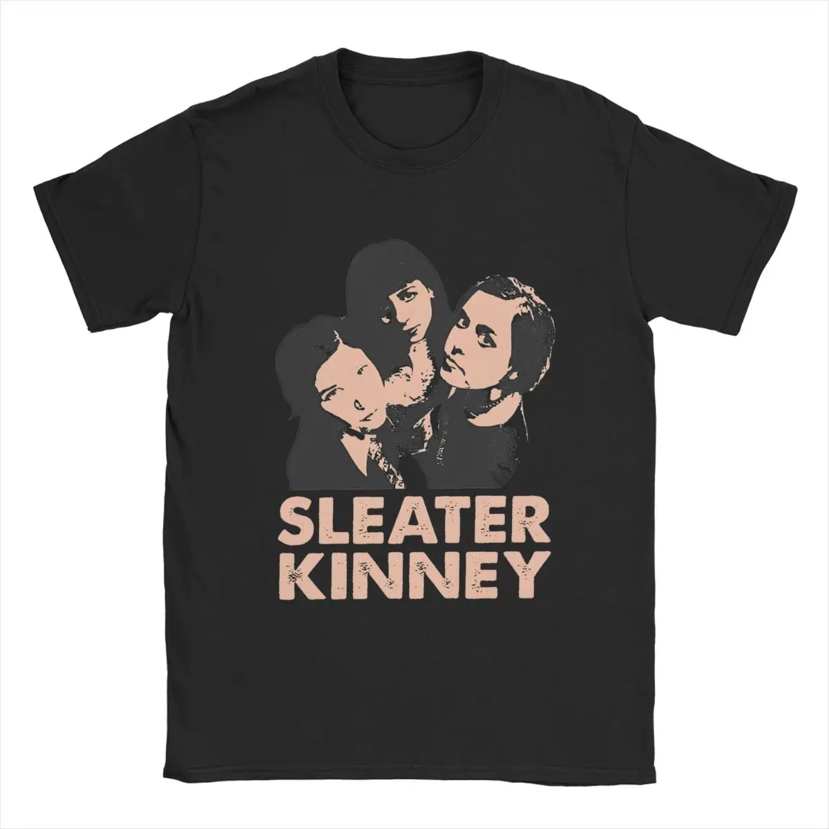 Sleater Kinney T Shirts Men's 100% Cotton Vintage T-Shirts Crewneck Indie Music Punk Band Riot Grrrl Tee Shirt Short Sleeve Tops