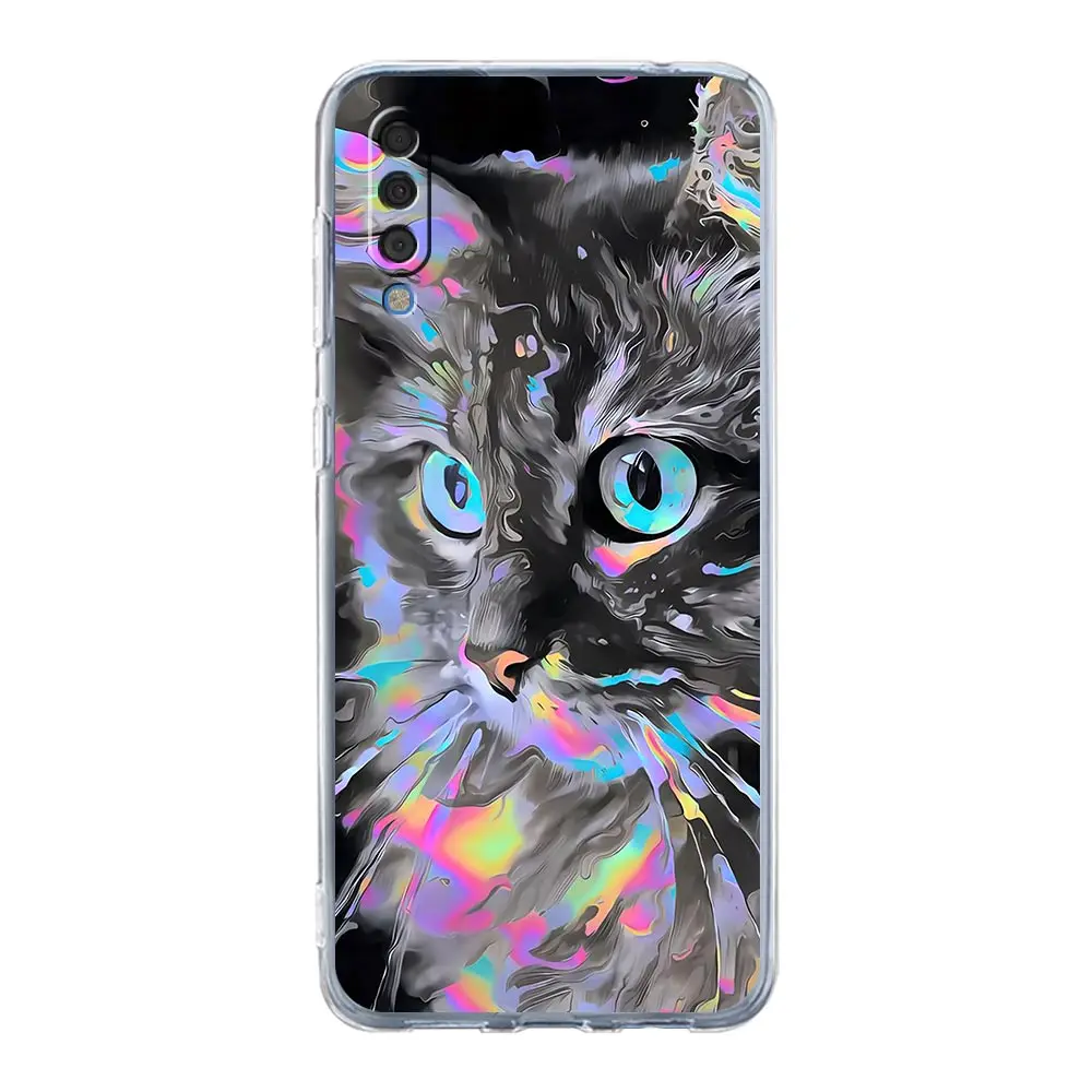 Abstract Surreal Animal Lion Phone Case For Samsung A52 A50 A70 A30 A40 A20E A10S A20S A02S A04s A12 A22 A32 A72 5G Clear Cover