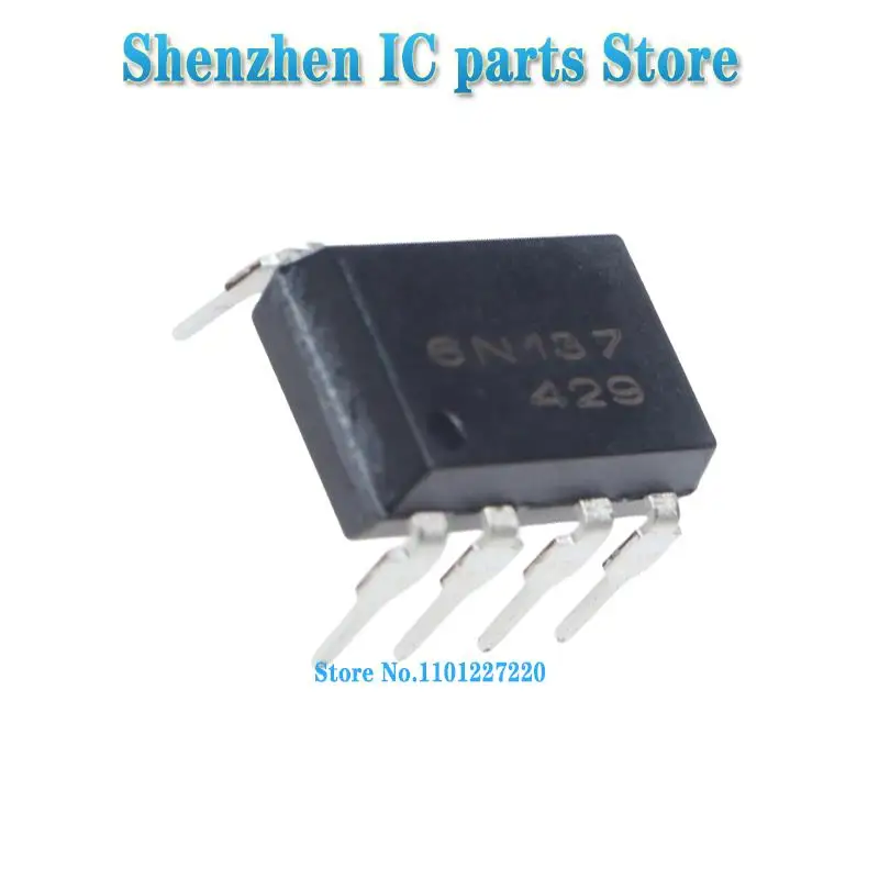 10pcs/lot New and original black 6N137 DIP-8 In Stock