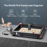 AlgoLaser Delta 22W Laser Engraver DIY Gifts Tools Laser Engraving Cutting Machine 3.5'' Built-in Touch Screen App Offline Work