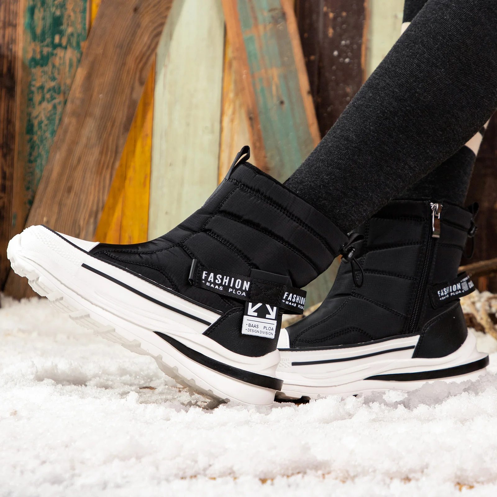 2023 Women Boots Fashion Plush Shoes Winter Non-slip Wear-resistant Plush Boot Comfortable Female Warm Shoes