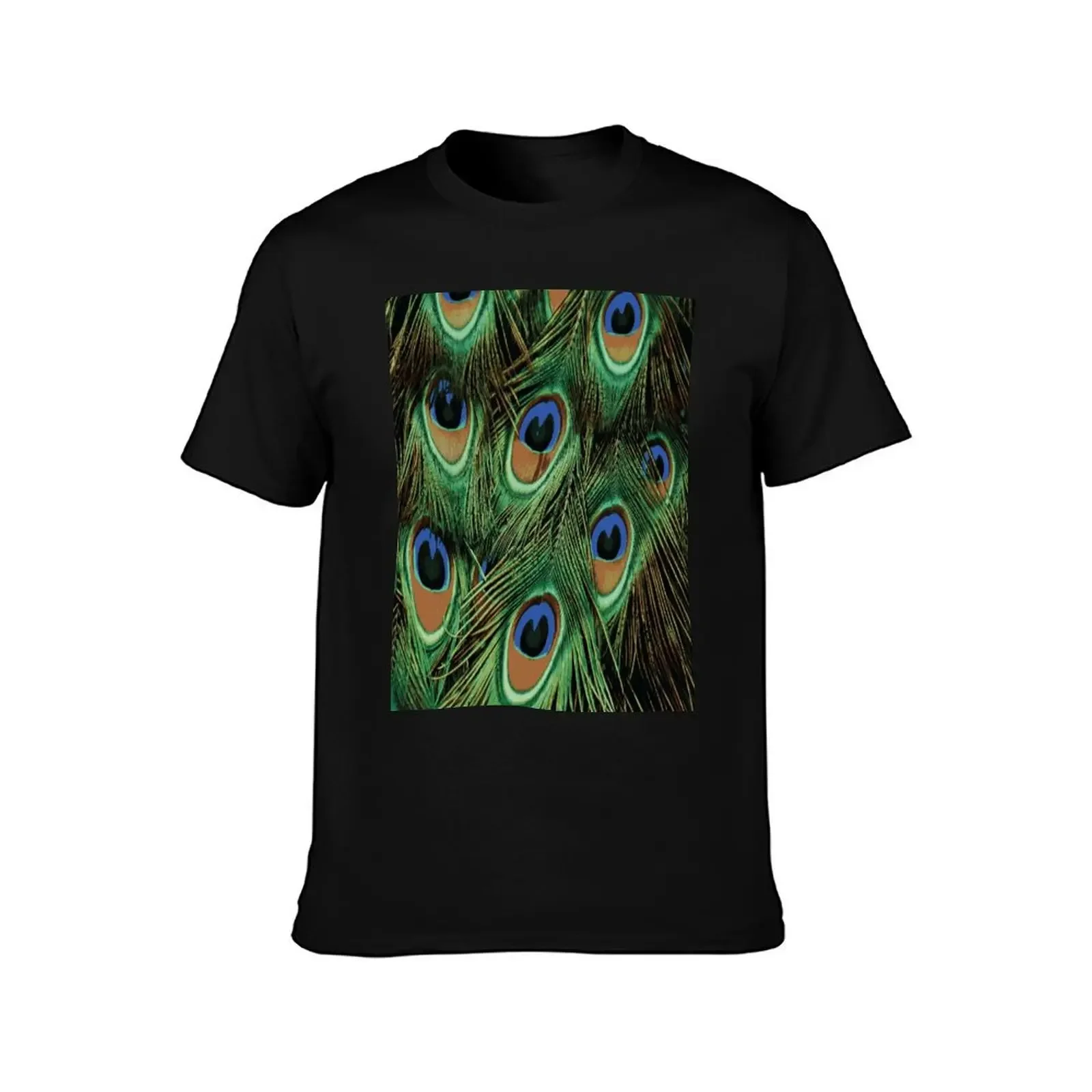 PEACOCK FEATHERS Pop Art T-Shirt boys animal print vintage anime shirts men