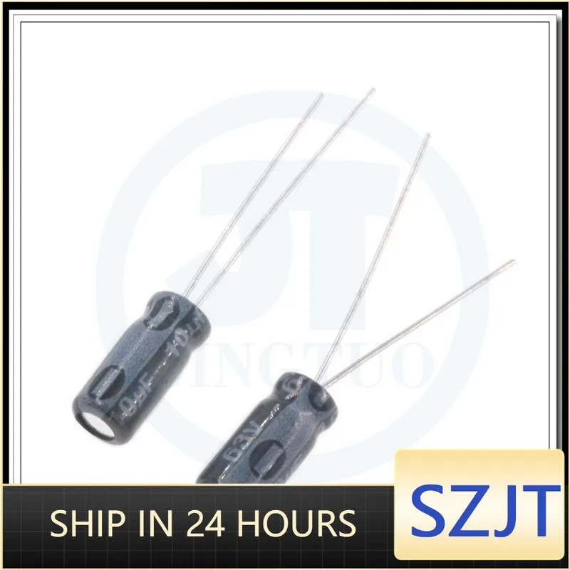 20/1000pcs 10uF63V 63V10uF 10MFD 63WV 5x11mm Radial Aluminum Electrolytic Capacitor