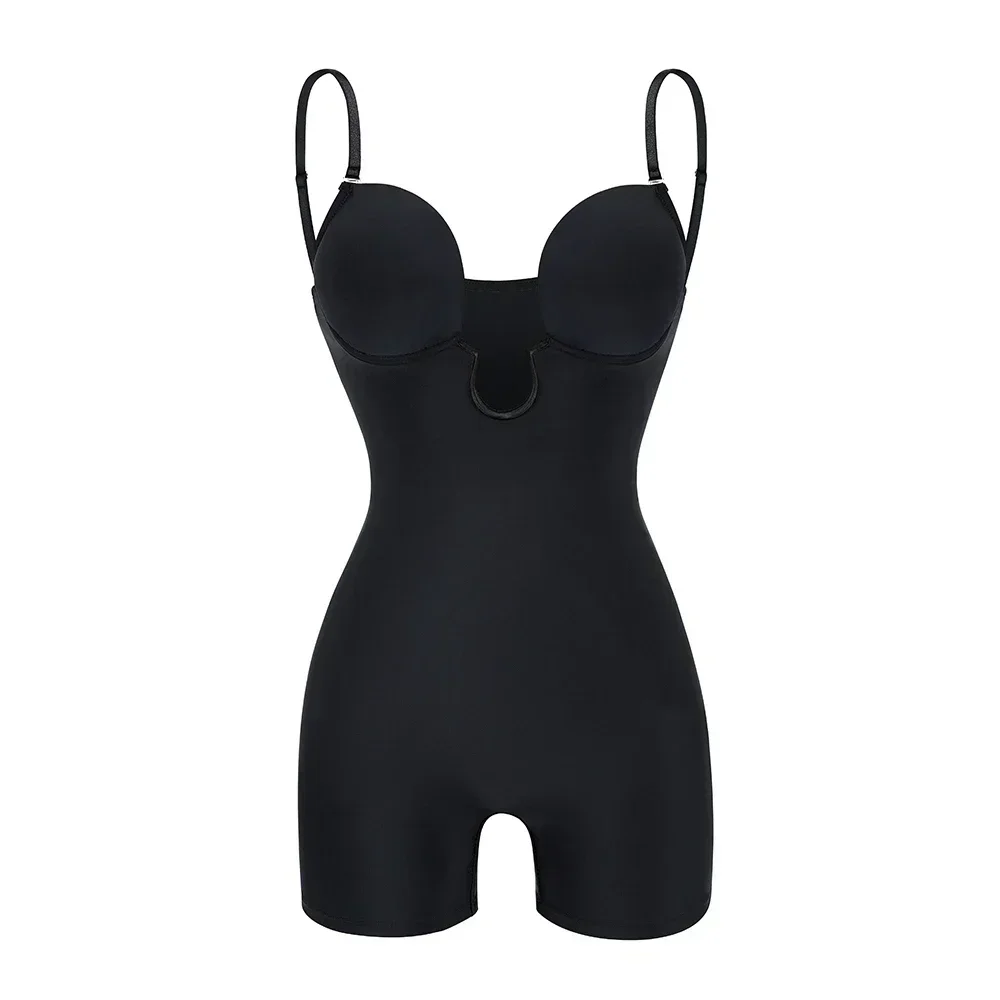 Black Bodysuit Women Shapewear Body Shaper With Cup Compression Bodies Belly Sheath Waist Trainer Reductive Slimming Underwear