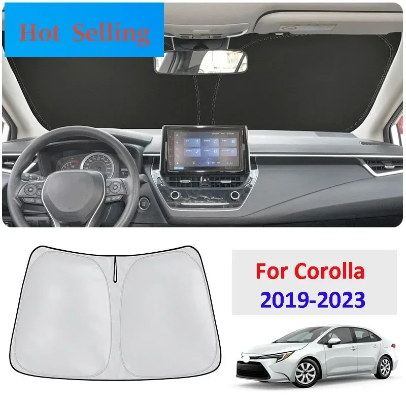 For Toyota Corolla 2019-2023 Accessories Car Sunshade Front Windshield Curtain Sunscreen Heat Insulation Sun Visor Sunshield