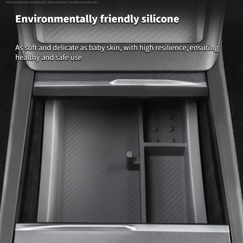 Picture 4: For Tesla Model 3 Highland 2024 2025 Model Y Juniper/Launch 2025 Car Central Control Storage Box Center Console Organizer Tray
