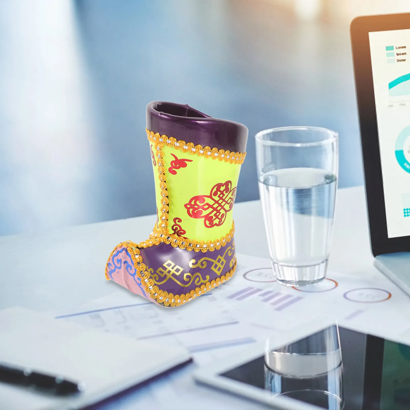 

Держатель для карандашей в форме ковбойских сапог, большой настольный органайзер для ручек, карандашей, маркеров, линеек, ножниц, косметики, декор для офиса