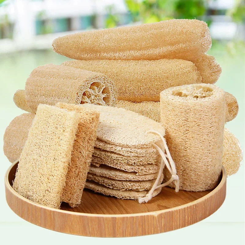 100% Natural Loofah Exfoliating Body Sponge Loofah Scrubber for Bath Skin Care In Bath Spa Shower Wholesale Body Bath Brush