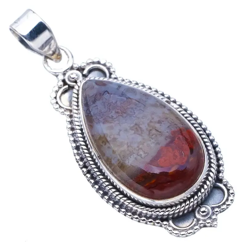 

StarGems Jasper Handmade 925 Sterling Silver Pendant 1.75" F5431