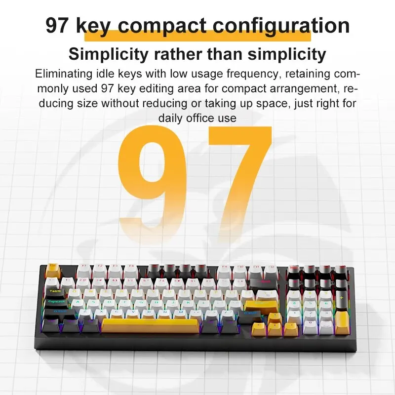 SKYLION K98 Keyboard And Wire Separate Mechanical Keyboard A Variety Of Lighting Games and Office for Microsoft and IOS System