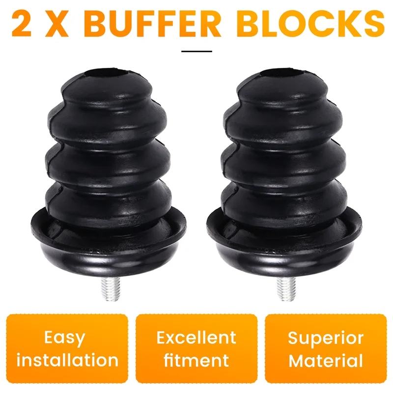 For Chevy Silverado GMC Sierra 1500 1999-2007 Compatible Rear Axle Bump Stop Stopper Kit- 2Pcs 15712438-AA26