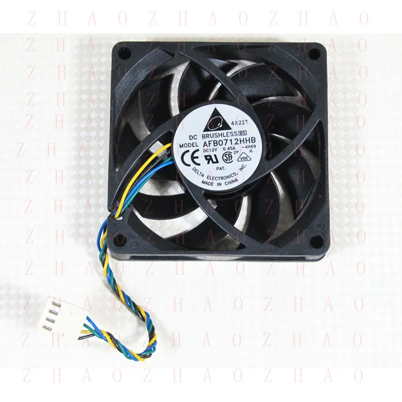 L+ 5pcs for Delta AFB0712HHB 70x70x15mm 7015 12V 0.45A DC Cooling Fan 4pin Connector