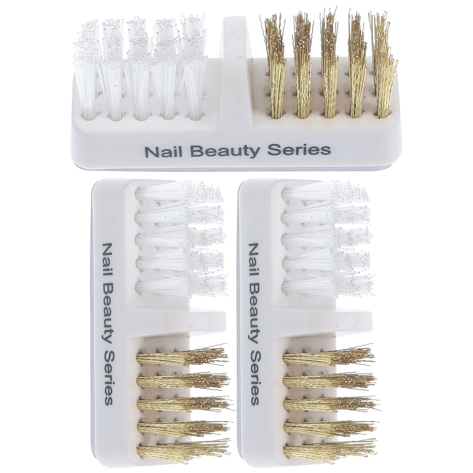 3 Pcs Grinding Head Cleaning Brush Nail Tools Manicure Bit Drill Polishing Cleaner Rubber Wool Salon