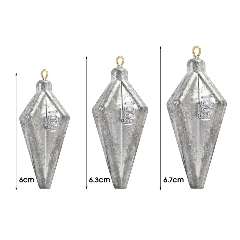 High Strength Fishing Gear Weights Mini Wear-resistant Useful 100/120/150g Rhombus Flat Pendant Angling Sinker