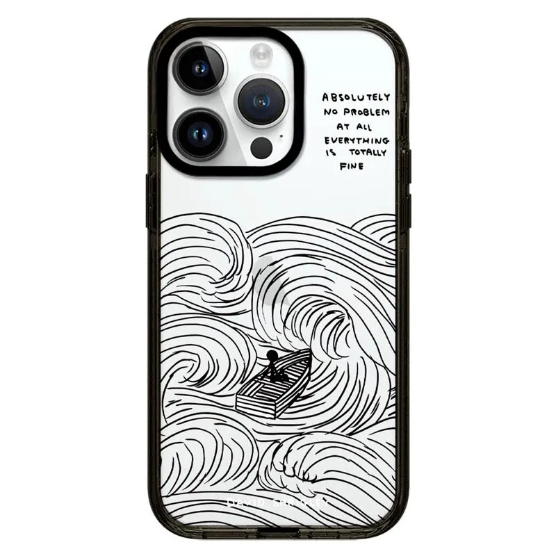 

Letter Heart Elephant 2.0 Acrylic Black Border Magnetic Phone Case Cover for IPhone 17 16 15 14 13 12 Pro Max Case