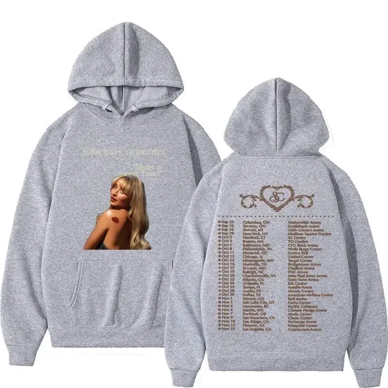 2024 Sabrina Carpenter Short N Sweet Tour Hoodie  Women\'s Casual Print Oversized Hoodies Vintage Harajuku Street Sweatshirt