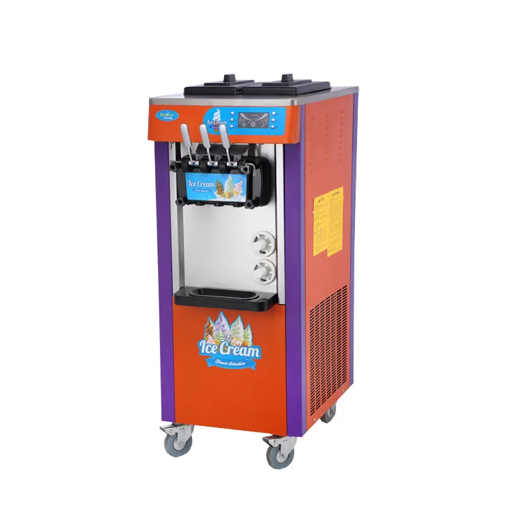 

Commercial soft vertical color screen three-color ice cream machine