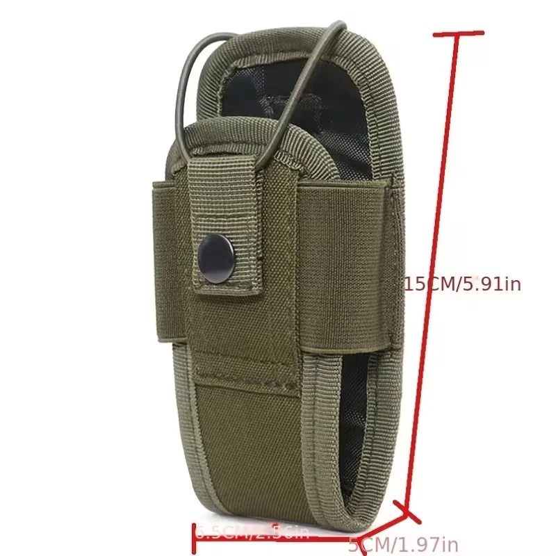 Outdoor Tactical Walkie-Talkie Pouch – Multifunctional Mobile Phone & Radio Holster, Tactical Waist Pack, Protective Case