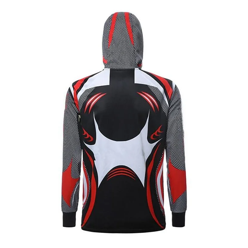 Long Sleeve Anti-UV Comfortable Men's Sublimation Fishing Hoodie High-Quality Round Neck Printing Fishing Clothing