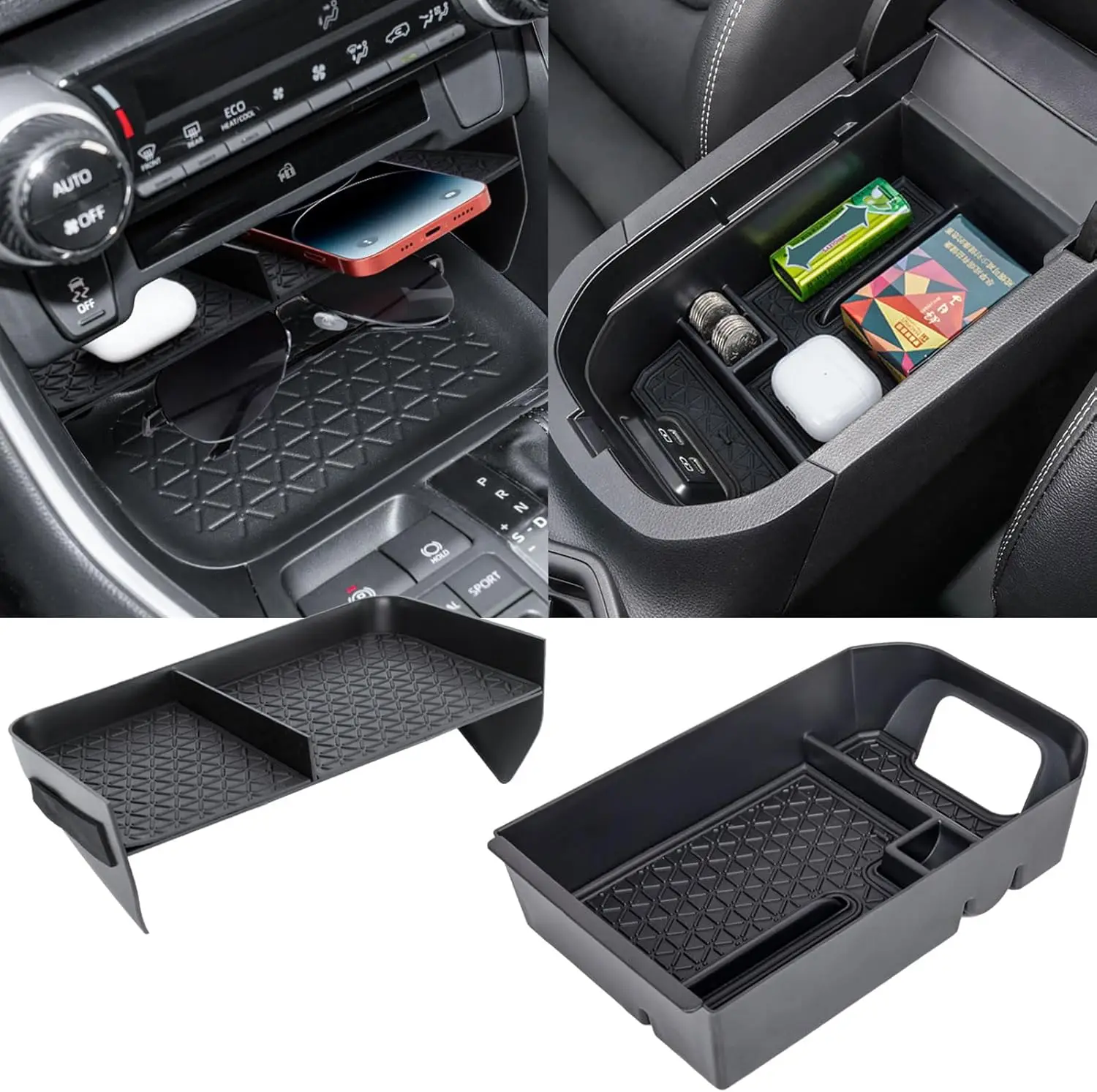 

For Toyota RAV4 XA50 2019 2020 2021 2022 2023 2024 2025 RAV 4 Hybrid Car Armrest Storage Box Car Dashboard Stowing Tidying Tray