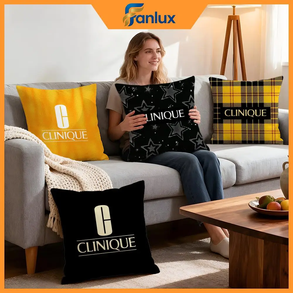Funda de cojín de marca Clinique, 4 Uds., fundas decorativas, funda de cojín suave para decoración de sofá, fundas de almohada de 40x40 y 45x45