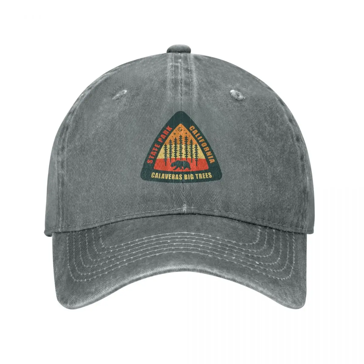 Calaveras Big Trees State Park California Triangle Baseball Cap Thermal Visor Vintage dad hat Sports Cap Men's Women's