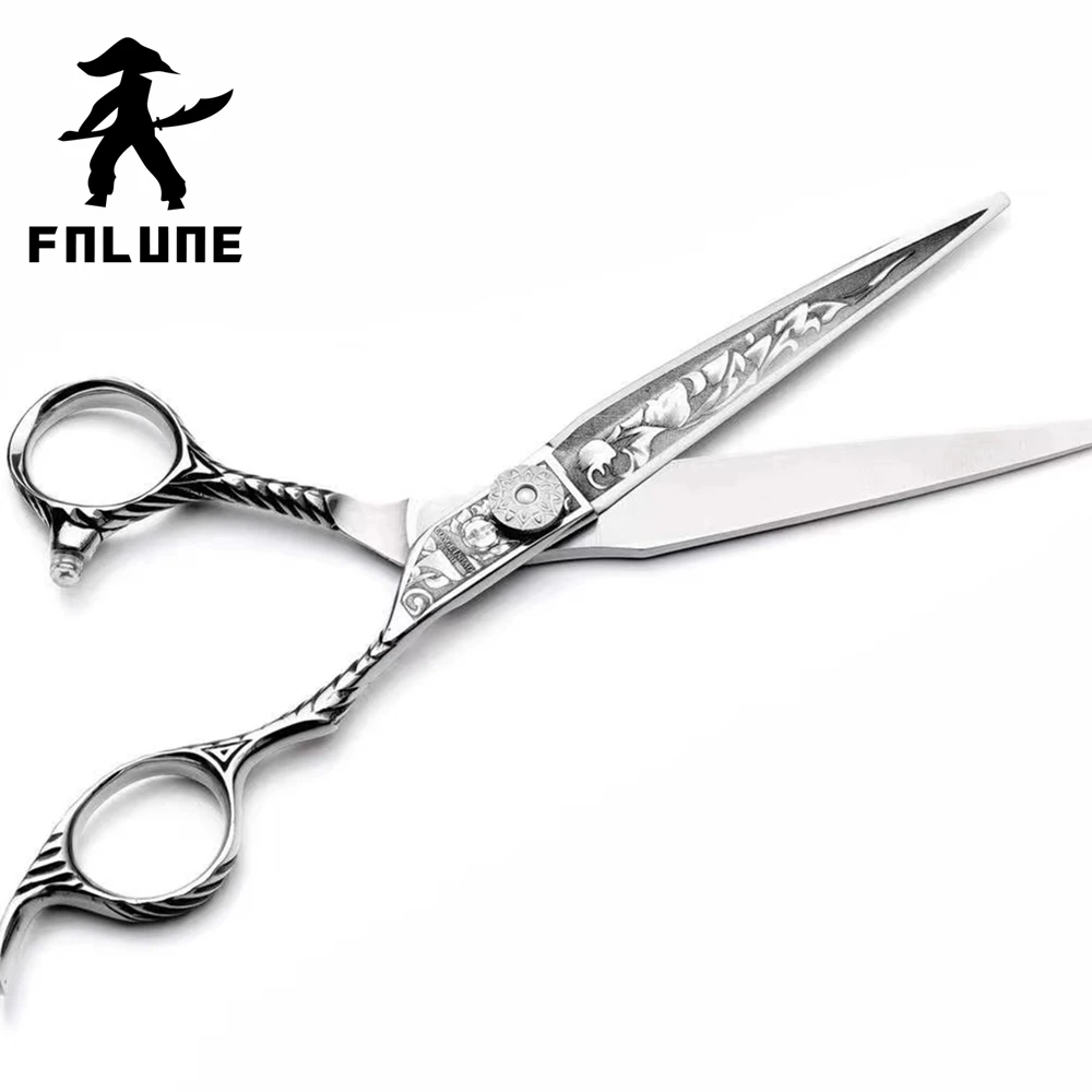 FnLune Tungsten Steel Professional Hair Salon Scissors Cut Barber Accessories Haircut Thinning Shear Hairdressing Tools Scissors