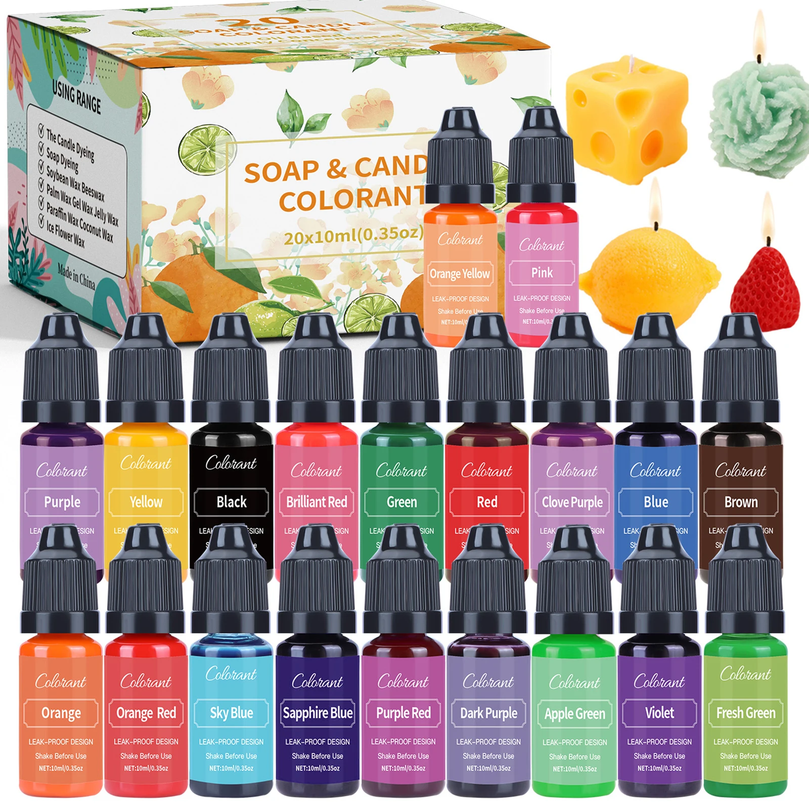 キャンドル染料顔料キット,日曜大工,石鹸作り,液体着色剤,手作り工芸品,樹脂顔料,16色,18色,20色,24色,30色