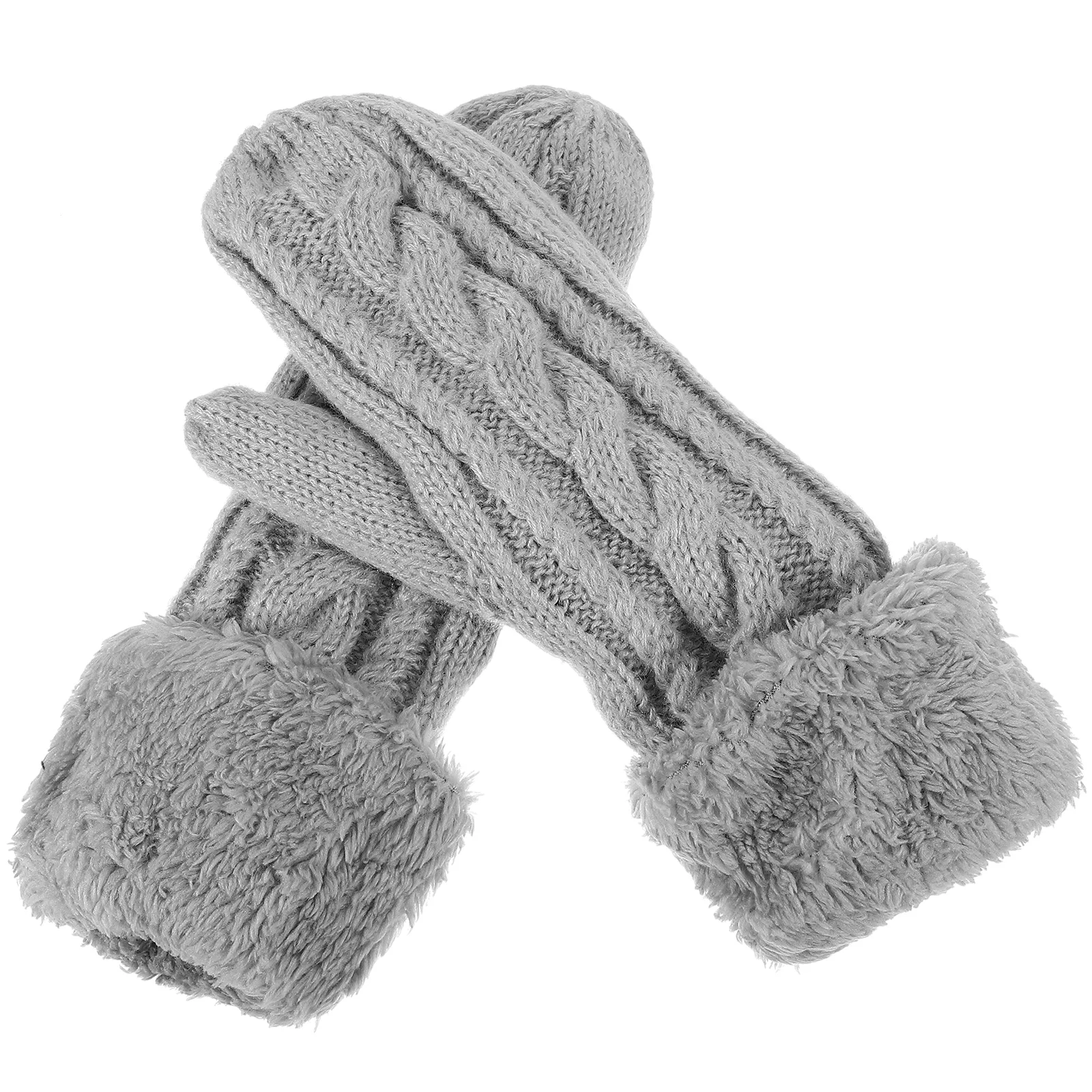 

Warm Soft Winter Gloves Hand-Woven Thickened Acrylic Fiber Insulated Thermal Snow Gloves For Skiing Outdoor Adult Wear-Resistant