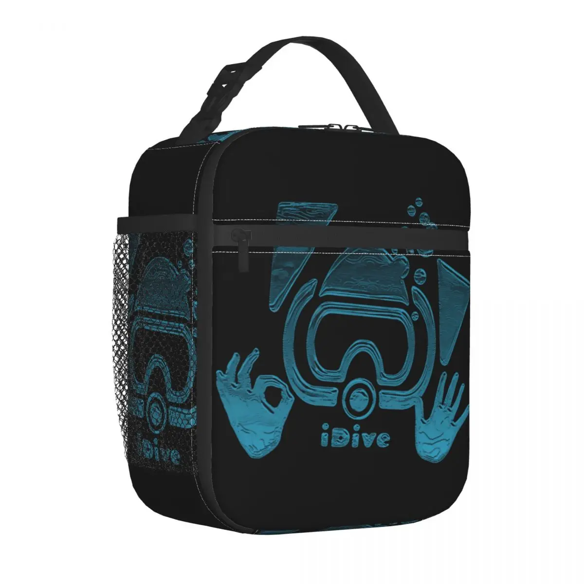 Scuba Dive Blues IDive OK Insulated Lunch Bag Thermal Bag Reusable Diver Sea Snorkeling Sports Diving Leakproof Lunch Box Tote