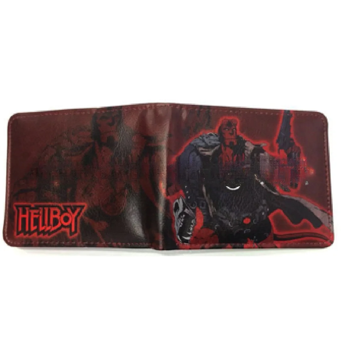 Hot Anime Foldable Wallet Hellboy Men Children Bank ID Card Holder Card Clip Bag Cartoons Cosplay Clutch Wallets Birthday Gifts