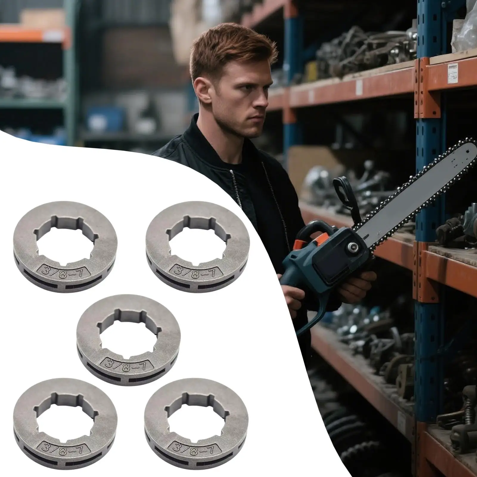 Rim Sprocket 3/8-7 Chain Saw Sprocket Chain Drive Wheel Pinions Split Small Sprocket Saw Accessories Garden Tools