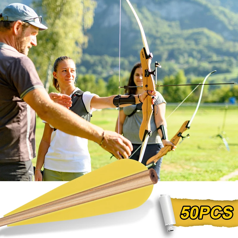 

Лопасти для стрел ABJV, 4-дюймовые пластиковые перья для стрел для стрельбы из лука своими руками, 50 шт.