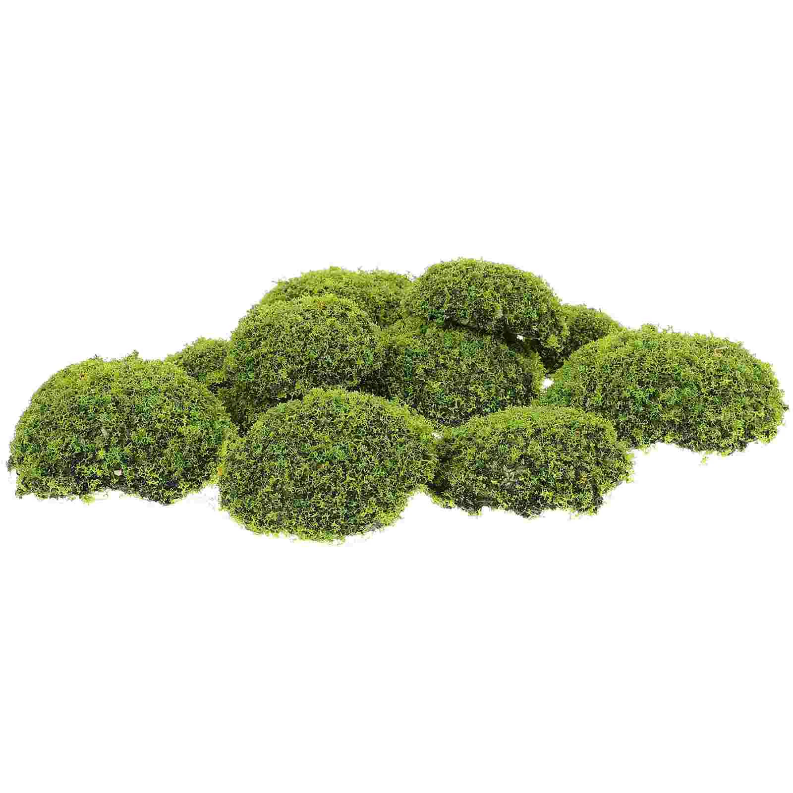 

6Pcs Artificial Mossy Stones Simulation Mossy Rocks Fake Moss Stone Props Decorative Fake Mossy Decors