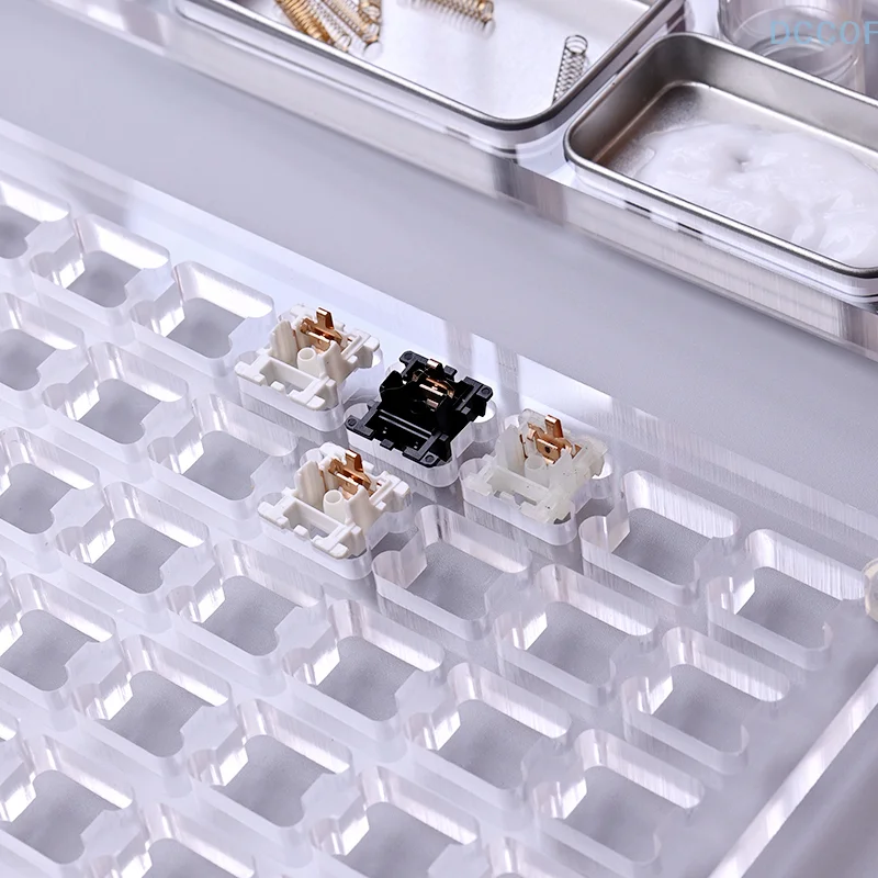 Lubricating Tester Plate Mechanical Keyboard Switch Tester Base DIY Tool Acrylic Lube Modding Station For Keyboard