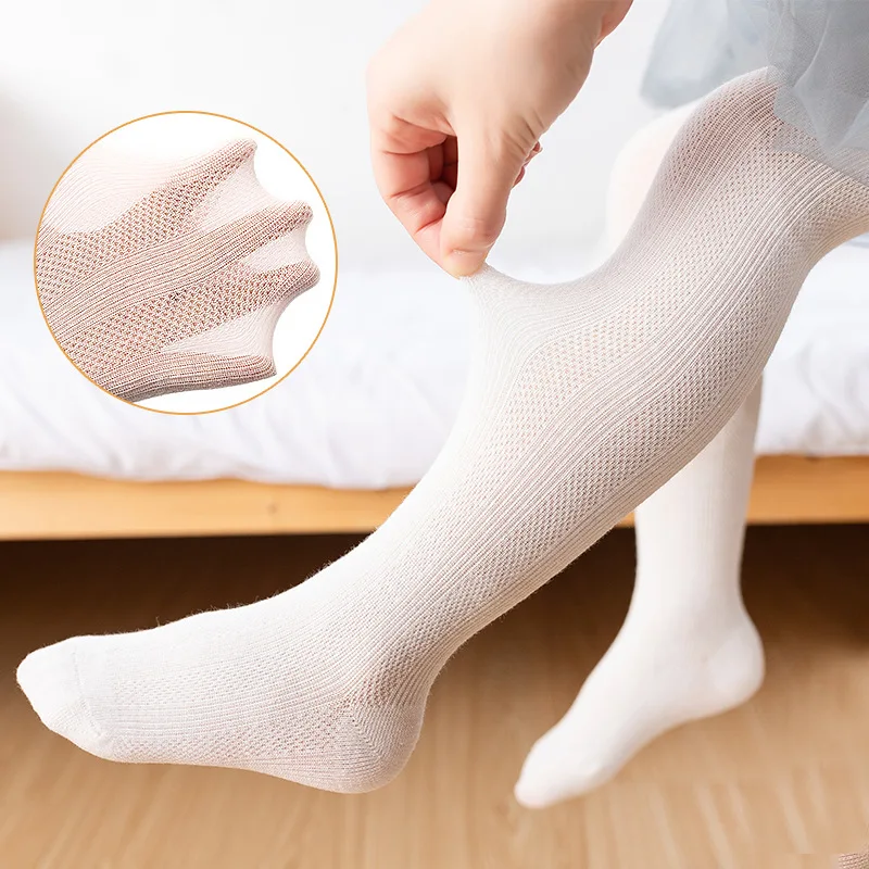 

Spring Summer Children Cotton Pantyhose Cute Baby Girls Mesh Knit Thin Soft Breathable Tights For Kids Newborn Toddler Girls