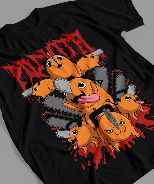 Chainsaw Man Anime Pochita Printed T-shirt Men's and Women's T-shirt Men's Top Sports T-shirt Men's T-shirt Summer Tee 2026 New