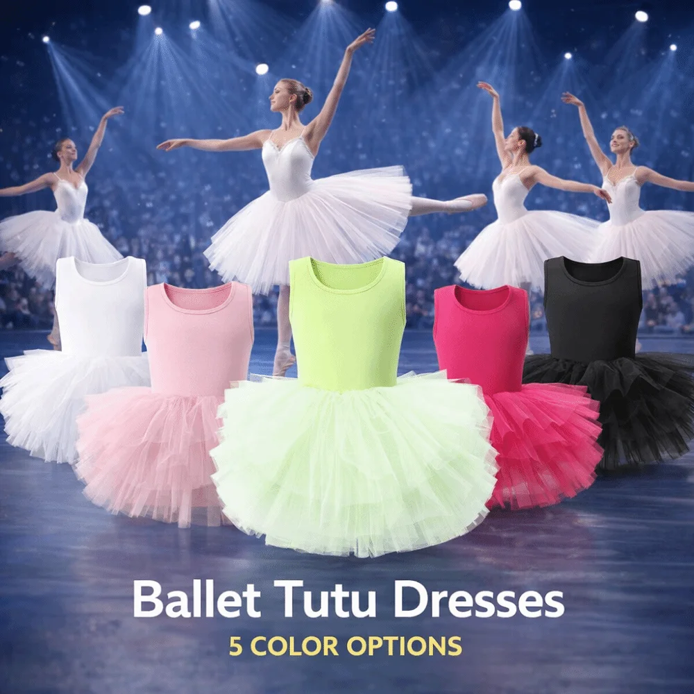 Professional Short Sleeve Ballet TuTu Dress Princes Dress Puffy Girl Ballet Skirt Party Dance Dress Photo Shoot