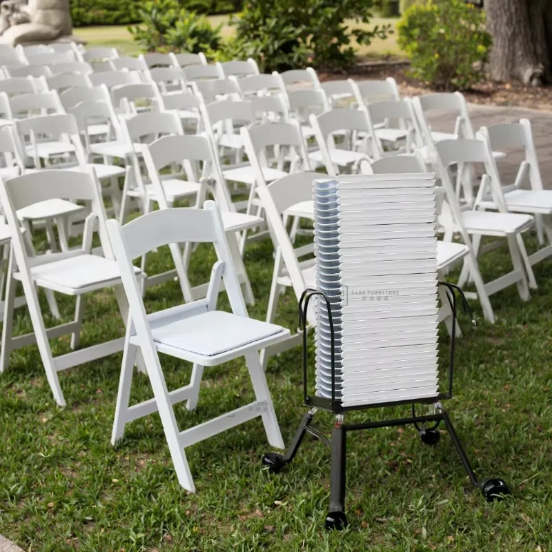 Wholesale White Resin Folding Plastic Banquet Chairs for Outdoor Events for Hotels Wimbledon Garden Style Tent Weddings