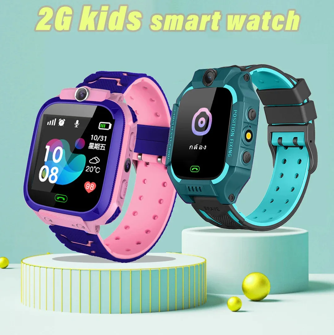 Kinderen Mobiel Horloge Voice Call Sos Locatie Tracker Camera Ip67 Waterdichte Simkaart Kinderen Touchscreen Smartwatch Vakantie Geschenken