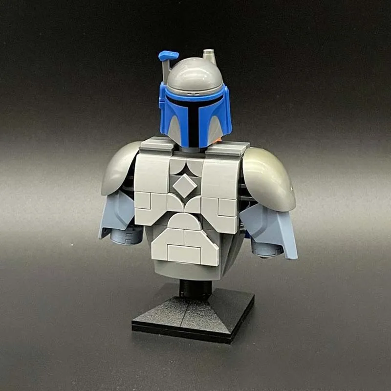 159 PCS Star Battle Fett bust MOC Customize Modular Building Block Kids Educational Simple Creative DIY Boys Assembly Toy Gift
